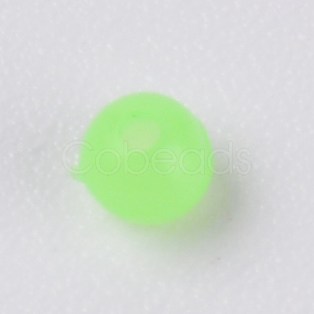Plastic Luminous Glow Fishing Beads FIND-WH0075-39A-1