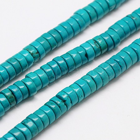 Dyed Natural Magnesite Beads Strands G-N0131-28-6mm-1