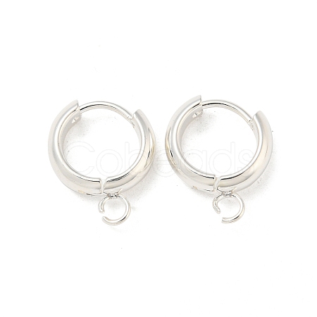 201 Stainless Steel Huggie Hoop Earring Findings STAS-P283-01V-S-1