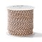 4-Ply Polycotton Cord, Handmade Macrame Cotton Rope, with Gold Wire, for String Wall Hangings Plant Hanger, DIY Craft String Knitting, Camel, 1.5mm, about 21.8 yards(20m)/roll