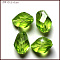 K9 Glass, Imitation Austrian Crystal Beads, Grade AAA, Faceted, Bicone, Yellow Green, 10x13mm, Hole: 0.9~1mm