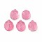 Transparent Glass Beads, Rabbit, Pink, 14x12x8mm, Hole: 1.4mm