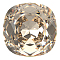 Preciosa&reg MAXIMA Crystal Fancy Stones, Czech Crystal, 435 36 132 Cushion Square, Dura Foiling, 00030 235 Honey, 10x10mm