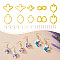 Biyun DIY Earring Making Finding Kits, Including Petal & Fire & Teardrop & Star Plastic Cutting Dies Set, Iron Earring Hooks & Jump Rings, Yellow