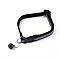 Adjustable Polyester Reflective Dog/Cat Collar, Pet Supplies, with Iron Bell and Polypropylene(PP) Buckle, Black, 21.5~35x1cm, Fit For 19~32cm Neck Circumference