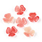 Two-tone Opaque Acrylic Bead Caps, Gradient Color, Flower, Salmon, 23x21.5x8.5mm, Hole: 1.6mm