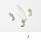 Alloy Rhinestone Cabochons, Nail Art Decoration Accessories, with Jump Ring, Letter, Golden, Letter.J, 11~14x5~12mm