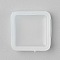 Food Grade Silicone Molds, Fondant Molds, For DIY Cake Decoration, Chocolate, Candy, UV Resin & Epoxy Resin Jewelry Making, Square, White, Side Length: 30x30x8mm, Inner Diameter: 25x25mm