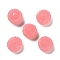 Opaque Resin Beads, Textured Rondelle, Salmon, 12x7mm, Hole: 2.5mm