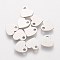 Tarnish Resistant 201 Stainless Steel Charms, Stamping Blank Tag, Heart, Stainless Steel Color, 7x8x1mm, Hole: 1.5mm