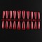 Solid Color Plastic Seamless Toe False Nail, Practice Manicure Nail Art Tool, FireBrick, 26~32x6~13mm, 20pcs/set.