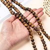 Natural Frosted Tiger Eye Round Bead Strands LS-G-M064-10mm-02-4