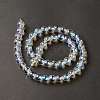 Transparent Electroplate Glass Beads Strands EGLA-I015-01B-3