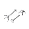 304 Stainless Steel Prong Earring Settings SA-CBA8B85-11D-03-3