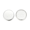 304 Stainless Steel Plain Edge Bezel Cups STAS-E460-10S-12MM-1