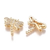 Brass Micro Pave Cubic Zirconia Multi-Strand Links ZIRC-G168-61G-2