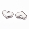 Non-Tarnish 304 Stainless Steel Stamping Blank Tag Heart Pendants STAS-G218-08P-03-2