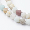 Natural Flower Amazonite Bead Strands G-G735-61F-6mm-3