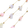 Shell & 304 Stainless Steel Oval Beads Link Chains CHS-K021-09G-01-1
