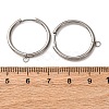 201 Stainless Steel Hoop Earring Findings STAS-D379-05A-P-3