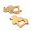 304 Stainless Steel Enamel Connector Charms STAS-L022-018G-01-2