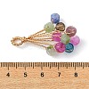 Natural Multicolor Tourmaline Dice Pendants PALLOY-JF05534-3