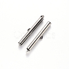 Tarnish Resistant 304 Stainless Steel Slide On End Clasp Tubes STAS-S115-01I-P-2