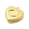 Heart Brass Pendant Cabochon Settings KK-P306-06G-2