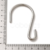 Non-Tarnish 304 Stainless Steel S-Hook Clasp LS-STAS-C085-03M-P-3