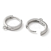 Brass Hoop Earrings Finding X-KK-H455-62P-2