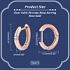 Nbeads 4 Pairs Clear Cubic Zirconia Hoop Earring EJEW-NB0001-11RG-2