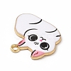 Alloy Enamel Pendants ENAM-M046-11G-G-4