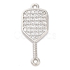 Brass Micro Pave Clear Cubic Zirconia Connector Charms LS-KK-P288-01P-1