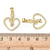 Brass Micro Pave Cubic Zirconia Pendants KK-L243-29G-11-3
