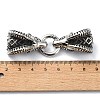 Tibetan Style 304 Stainless Steel Spring Gate Rings FIND-Z046-03AS-02-4