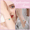 6Pcs 2 Colors Brass Micro Pave Cubic Zirconia Charms KK-BBC0019-25-4