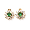 Brass Micro Pave Cubic Zirconia Charms CU-K002-39G-D-1
