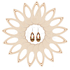 2 Sets Hollow Wooden Big Pendants WOOD-PH0002-28-7
