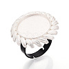 Adjustable Alloy & Iron Bezel Cup Ring Base with Rotatable Tray MAK-T012-11S-1