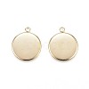 Ion Plating(IP) 304 Stainless Steel Pendant Cabochon Settings LS-STAS-G127-13-14mm-G-2
