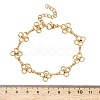 304 Stainless Steel Flower Link Chain Bracelets SA-CBA2696-21G-5