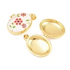 Brass Locket Pendants KK-D232-04G-3