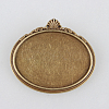 Vintage Alloy Brooch Cabochon Bezel Settings PALLOY-N0085-08M-2