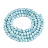 Anti-Tarnish Dyed Rondelle Glass Beads Strands LS-EGLA-T021-3mm-17-07-2