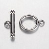 Tarnish Resistant 304 Stainless Steel Toggle Clasps STAS-D438-32-1