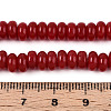Opaque Solid Color Glass Beads Strands GLAA-ZX008-6mm-18O-4