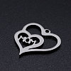 Non-Tarnish 201 Stainless Steel Charms STAS-T046-JN252-1-2