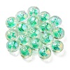 UV Plating Rainbow Iridescent Acrylic Beads OACR-A014-02G-3