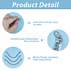 Aluminum & White Plastic Imitation Pearl Double Layer Decorative Purse Chains FIND-WH00670-127A-4