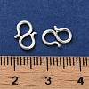 925 Sterling Silver S Shape Clasps STER-K177-07B-S-3